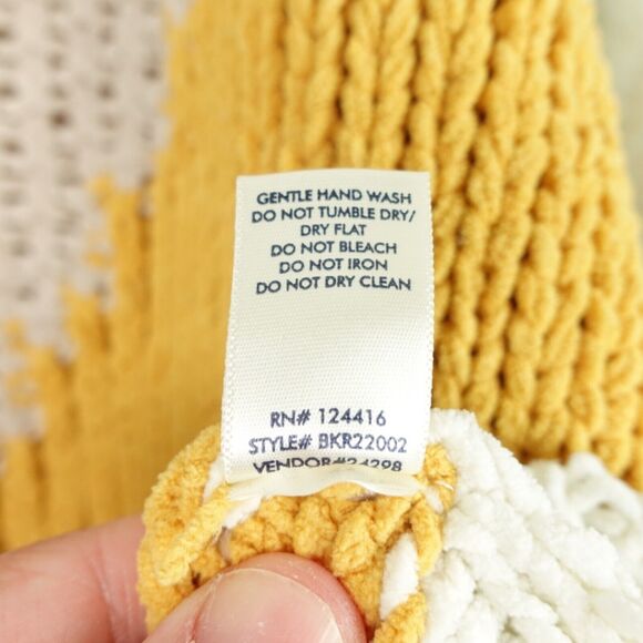 Buckle BKE Chunky Loose Knit Sweater Womens Size M Chenille Color Block Relaxed - Picture 8 of 12